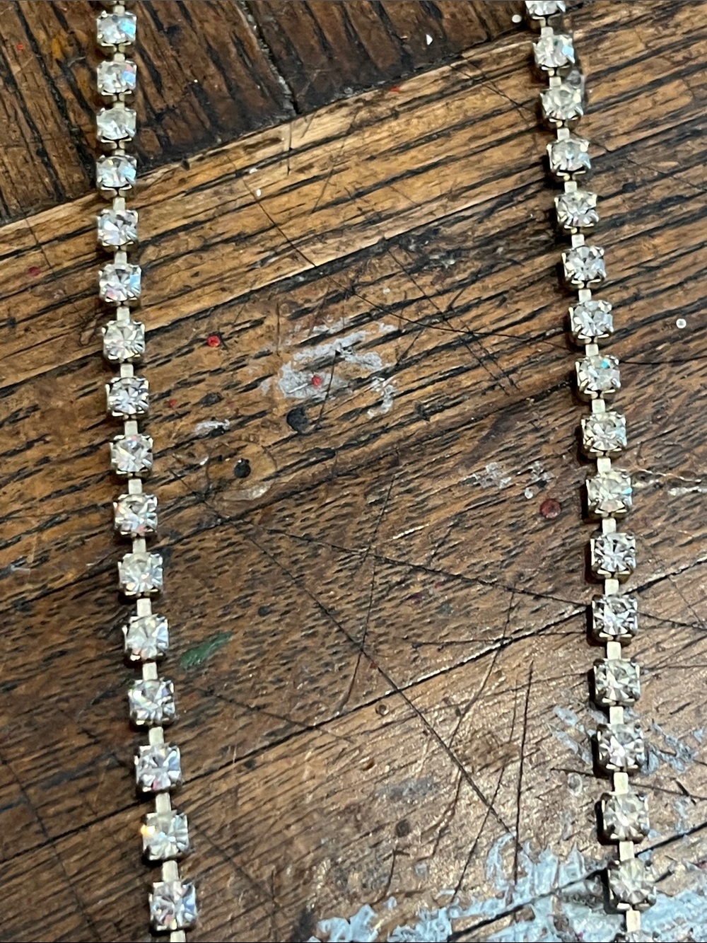 Vintage 32” rhinestone tennis necklace